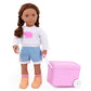 Our Generation - OG Camping Cooler - Accessories for 46 cm dolls - Wheeled Cooler - Pretend to Eat Toys - Imaginary Play - Ages 3+