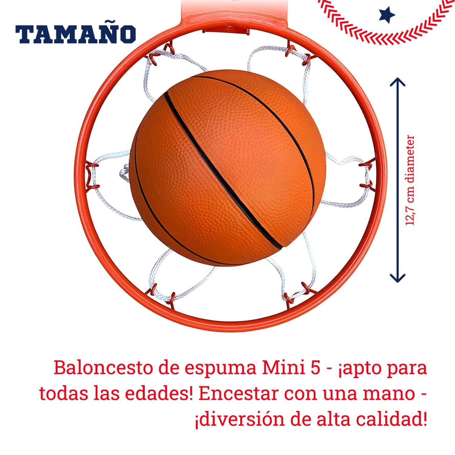 5” Foam Mini Basketball for Pro Mini Basketball Hoop, 2 Pack | Safe & Quiet Small Basketball for Over The Door Mini Hoop Basketball Sets