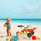 HONEY JOY Ride On Sand Dumper for Kids, Outdoor Garden Dump Cart Wheelbarrow w/8 Inch Wheels, Heavy Duty Steel Sit On Pulling Wagon Play Toy for Boys