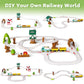 iPlay, iLearn 62PCS Kids Construction Track Toy Train Set, Kids Gift 3-7
