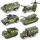 Diecast Military Vehicles Army Toy Mini Pocket Size Play Models Truck Tanks Helicopter for Kids Boys Age 3 4 5,Pack of 6