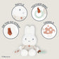 Kids Preferred Miffy Baby Ragdoll Activity Toy - Super Soft Fabric, Teether Ring, Crinkle & Rattle, On-The-Go Clip, Ages 0 Months and up, 10 inches