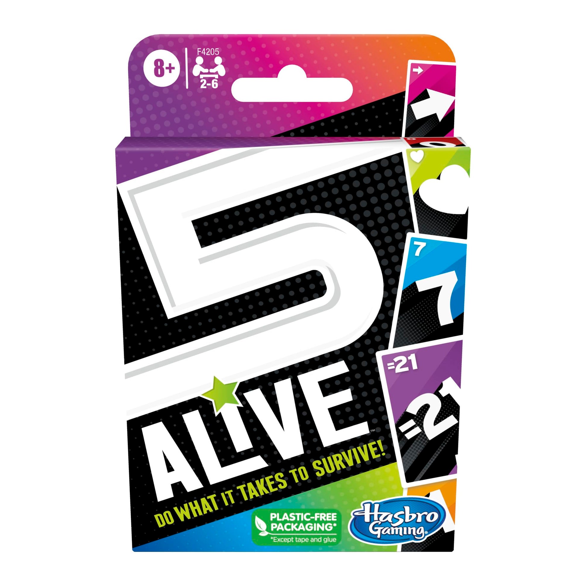 Hasbro Gaming 5 Alive Card Game, Fast-Paced Game for Kids and Families, Easy to Learn, 2 to 6 Players, Fun Summer Activities, Vacation Travel