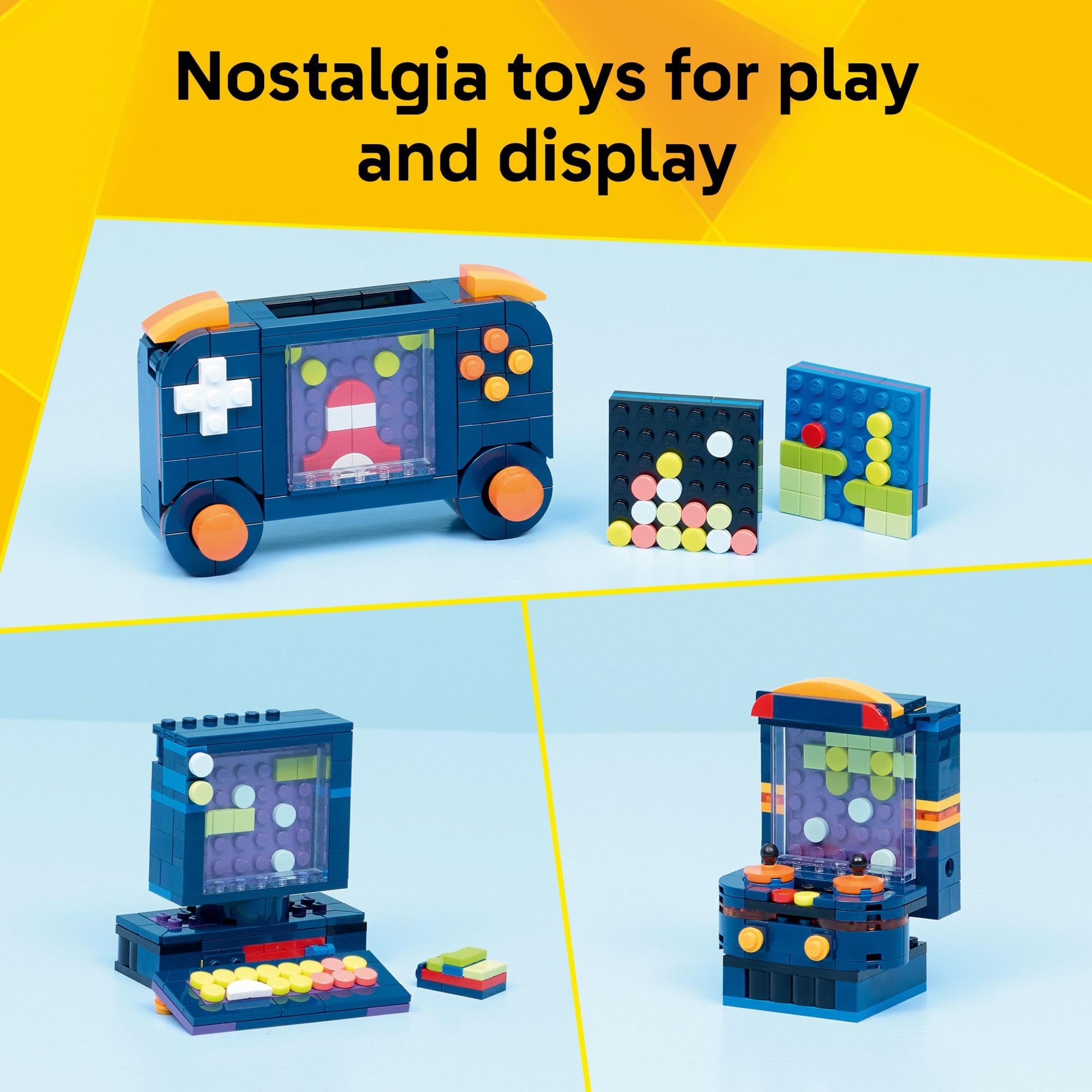LEGO Creator 3 in 1 Retro Gaming Console Building Toy for Boys & Girls - Kids Build a Console, Mini Arcade Game, or Mini Computer - Gift Idea