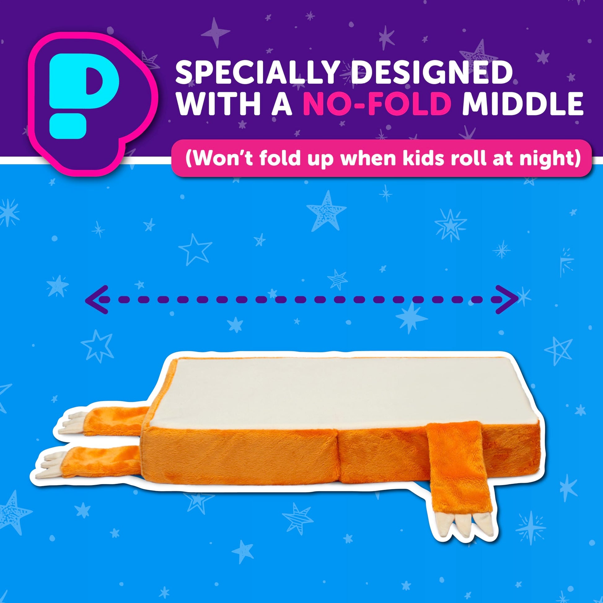 Pillow Cube Kid Cube - Kids Pillow, Animal Pillows for Kids, Plush Pillows for Sleeping, Plushies, Memory Foam - Dash, Sloth Pillow