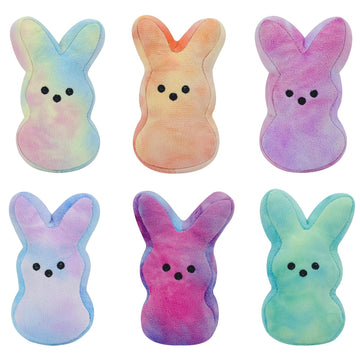 vizethru 6 Pcs Easter Bunny Plush Toys,Easter Basket Stuffers Toys for Kids,Bunny Stuffed Animals, Easter Party Favors Gift Toys for Kids
