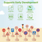 PlanToys® Traffic Signs & Lights Wooden Montessori Imaginative Play Set | Early Language, Social Skills and Real-World Awareness Activity | Eco