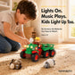 Self-Driving Farmer Tractor Truck Toy for Boys with Lights and Music, with Farmer Figure & Farm Animals (Moving Chimney and Shaking Animals)