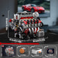 Mould King 10130 V8 Engine Model kit that Runs, Build Your Own Cars Combustion Battery/Motor Blocks Sets, STEM Toy Gift for Adults 14+ Teens