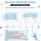QueenDream Sparkly Sequin Tablecloth - Aqua Blue Table Cloth 50x80 Inches Rectangle Table Overlay Fabric for Birthday Parties Baby Shower Decoration