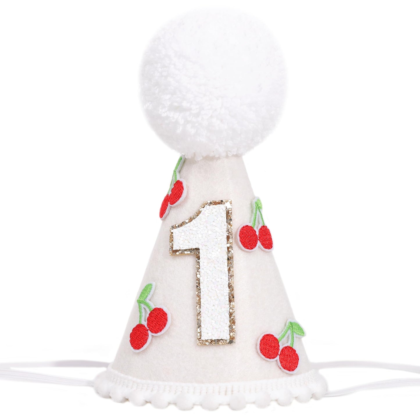 YOUAME Cherry 1st Birthday Hat For Girls - One Cherry On Top Party Hat, Sweet One Headwear Decorations, Fruit Theme Baby Shower Outfit, Cake Smash