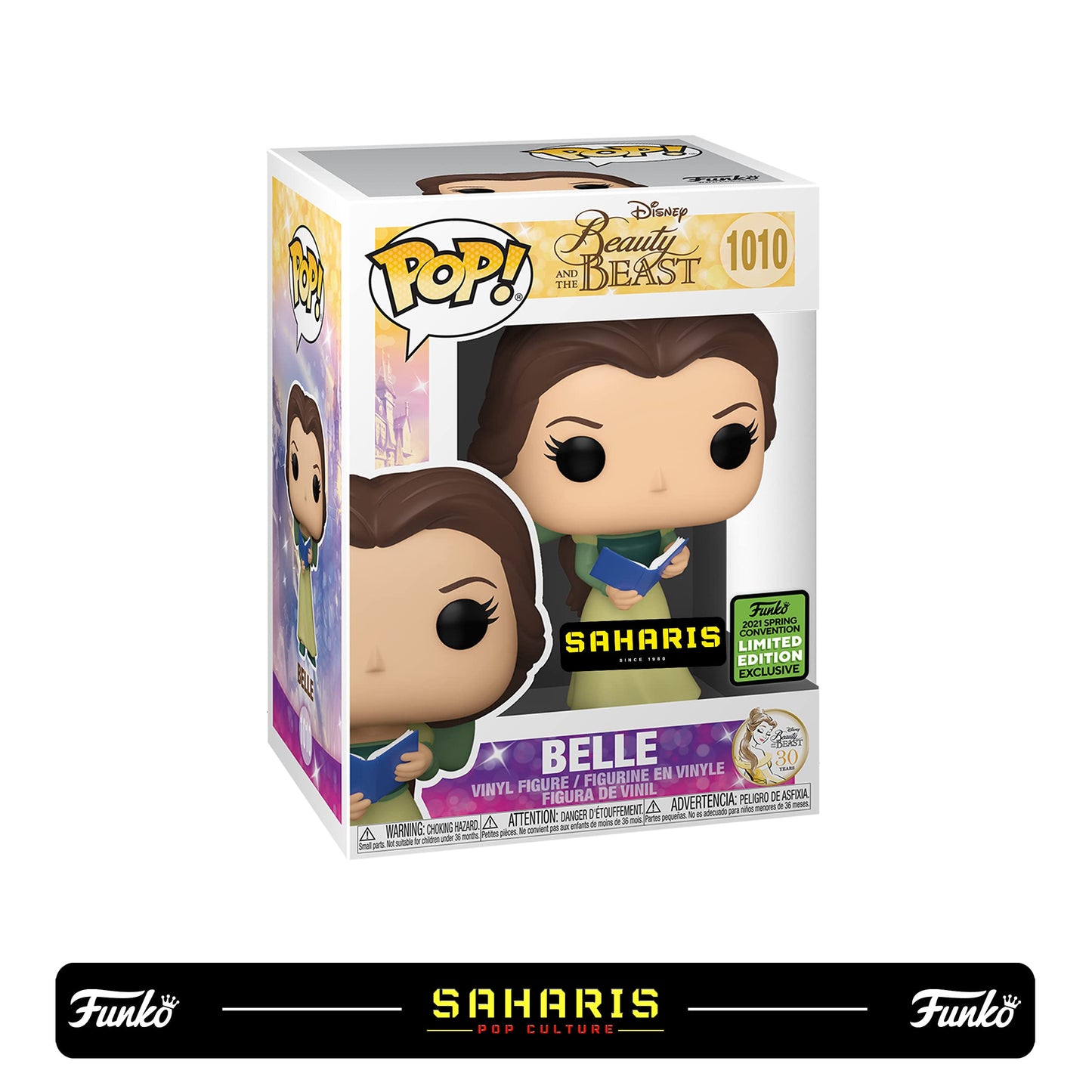 POP! Beauty and The Beast: Belle in Green Dress with Book 2021 Spring Convention Exclusive