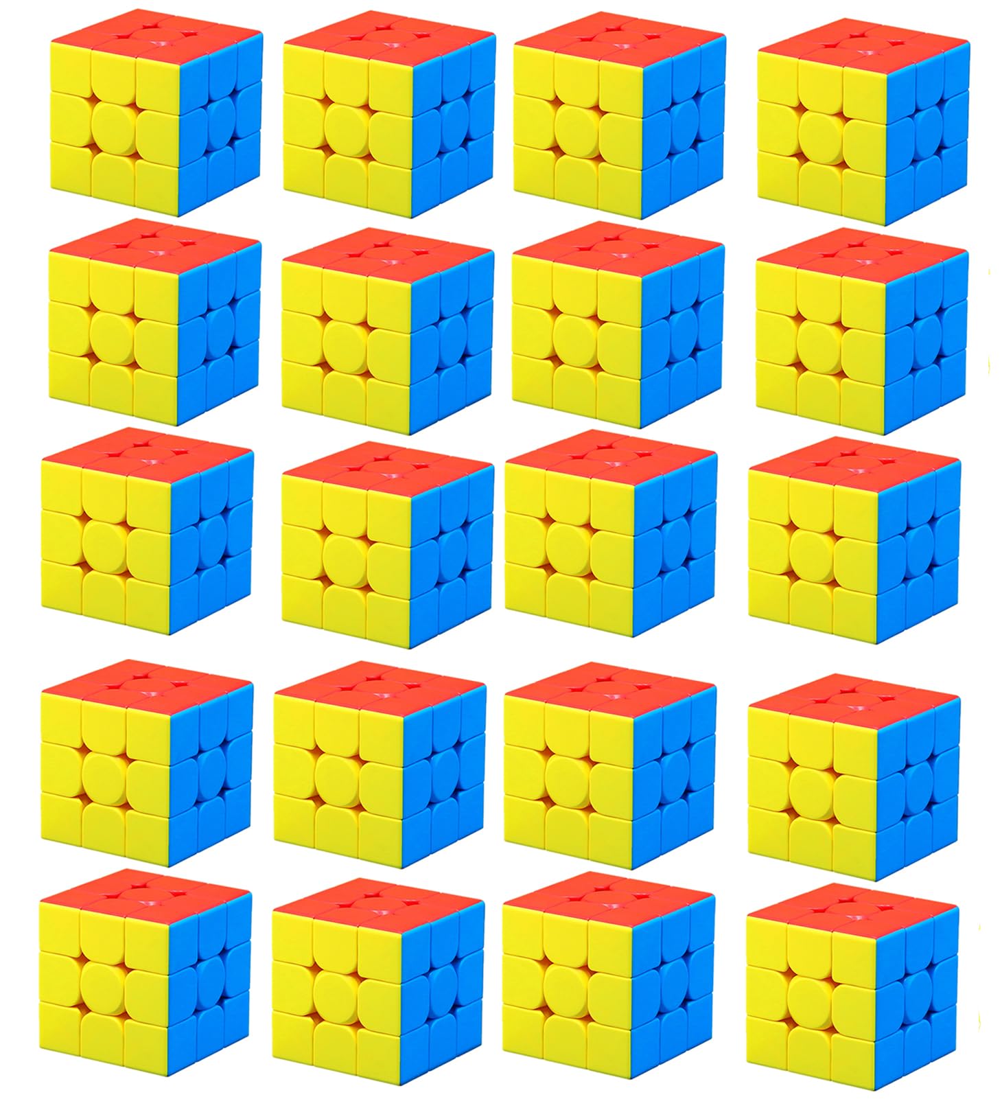 CFMOUR 3x3 Speed Cube Set - Stickerless Magic Bundle, 20Pack, Puzzle Toys