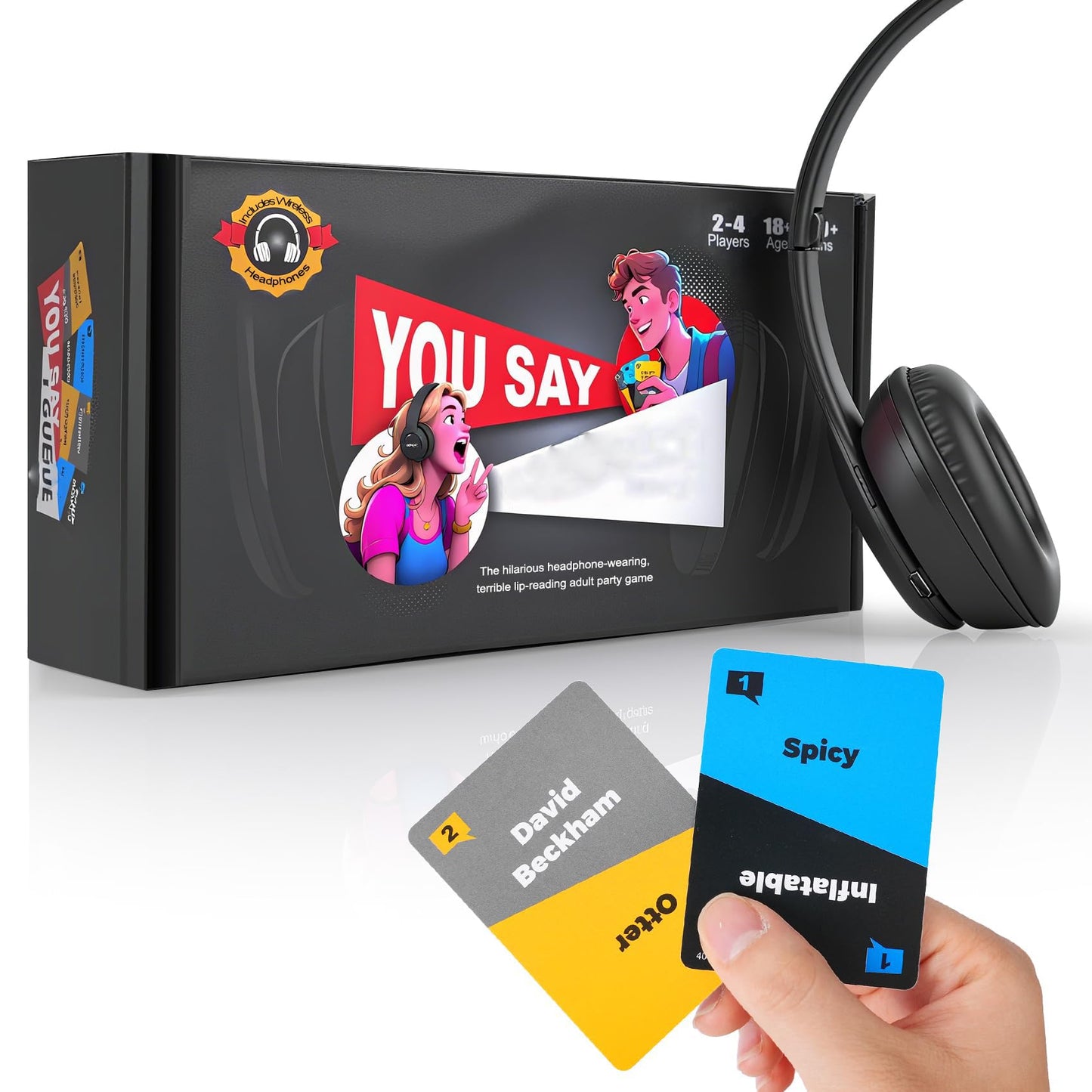 ATG You SAY I Speculation - 2026 New Sorry Board Game Lip Reading Party Fun Games for Adults, The Headphone Challenge TikTok Popular Card Game for 18+