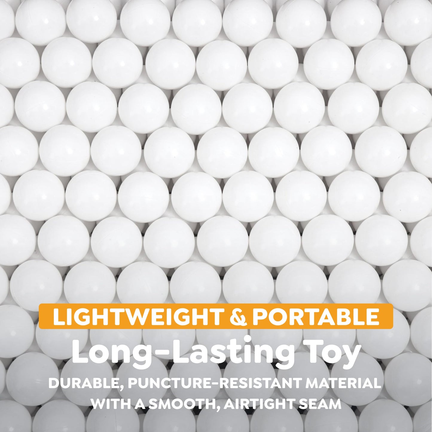 Bestway 250 Ball Pit Balls, White, 2.3" Play Balls, for Ages 1+