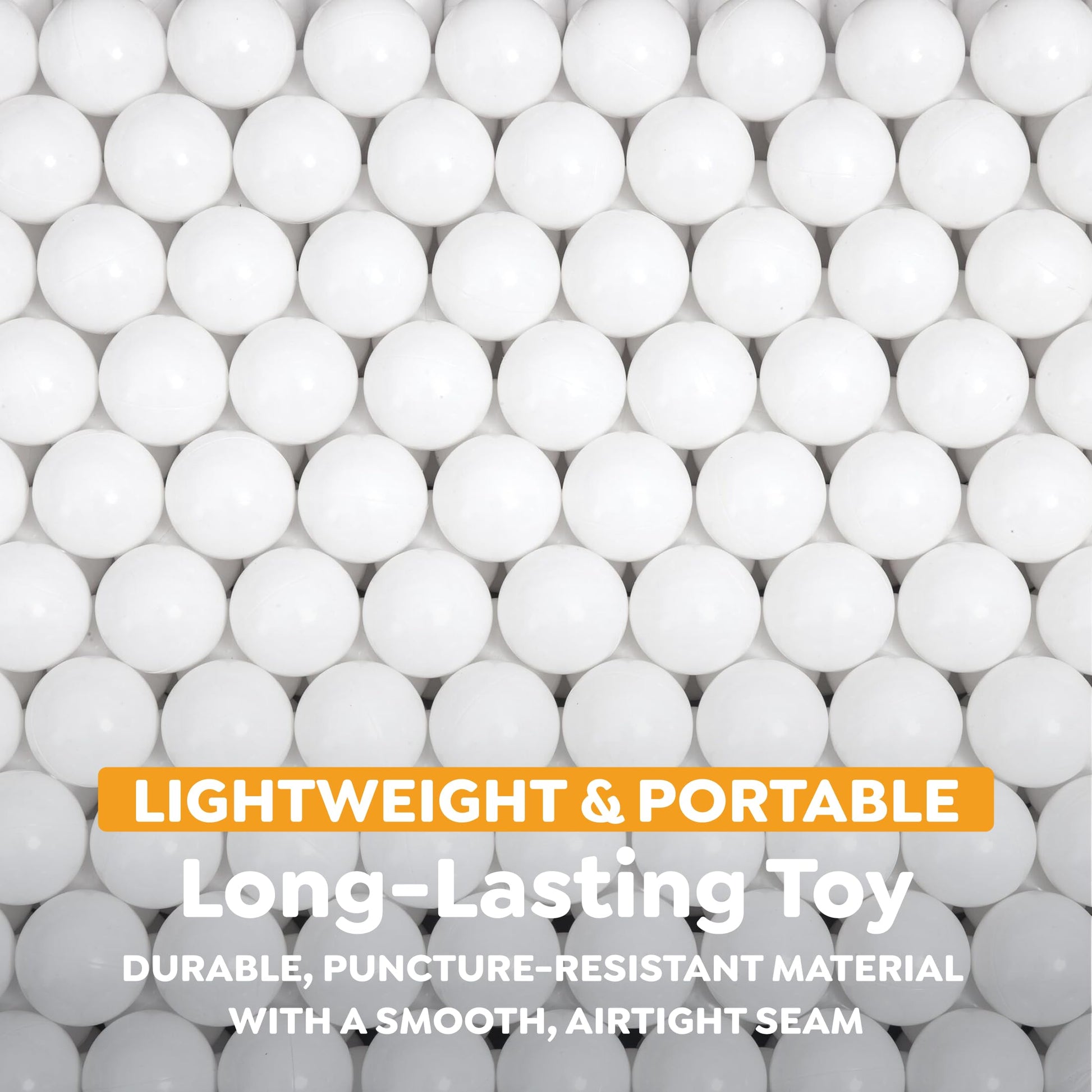 Bestway 250 Ball Pit Balls, White, 2.3" Play Balls, for Ages 1+