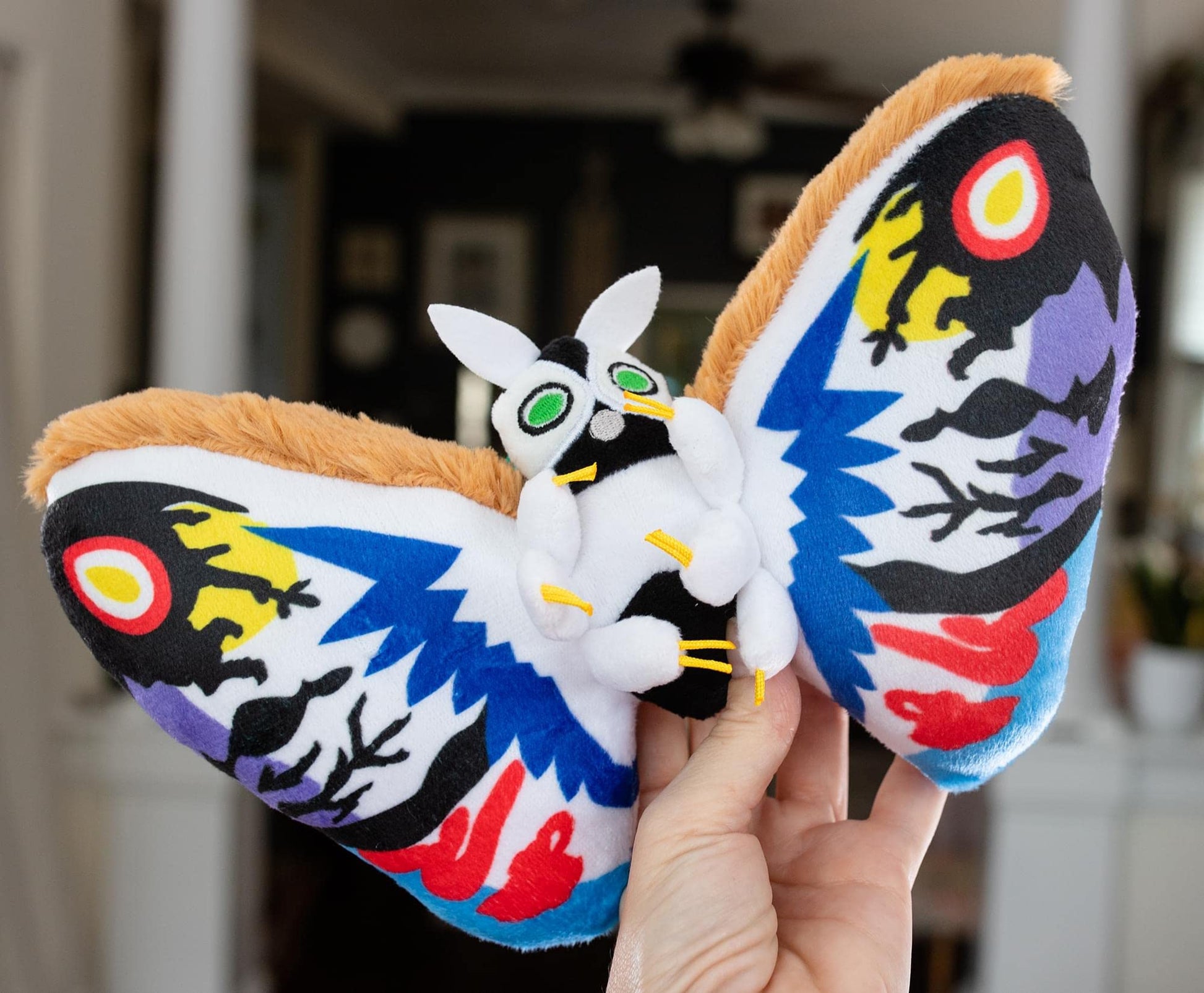 Godzilla Rainbow Mothra 10-Inch Character Plush Toy | Cute Plushies and Soft Stuffed Animals, Kids Room Decor Accessories | Kaiju Monster Gifts