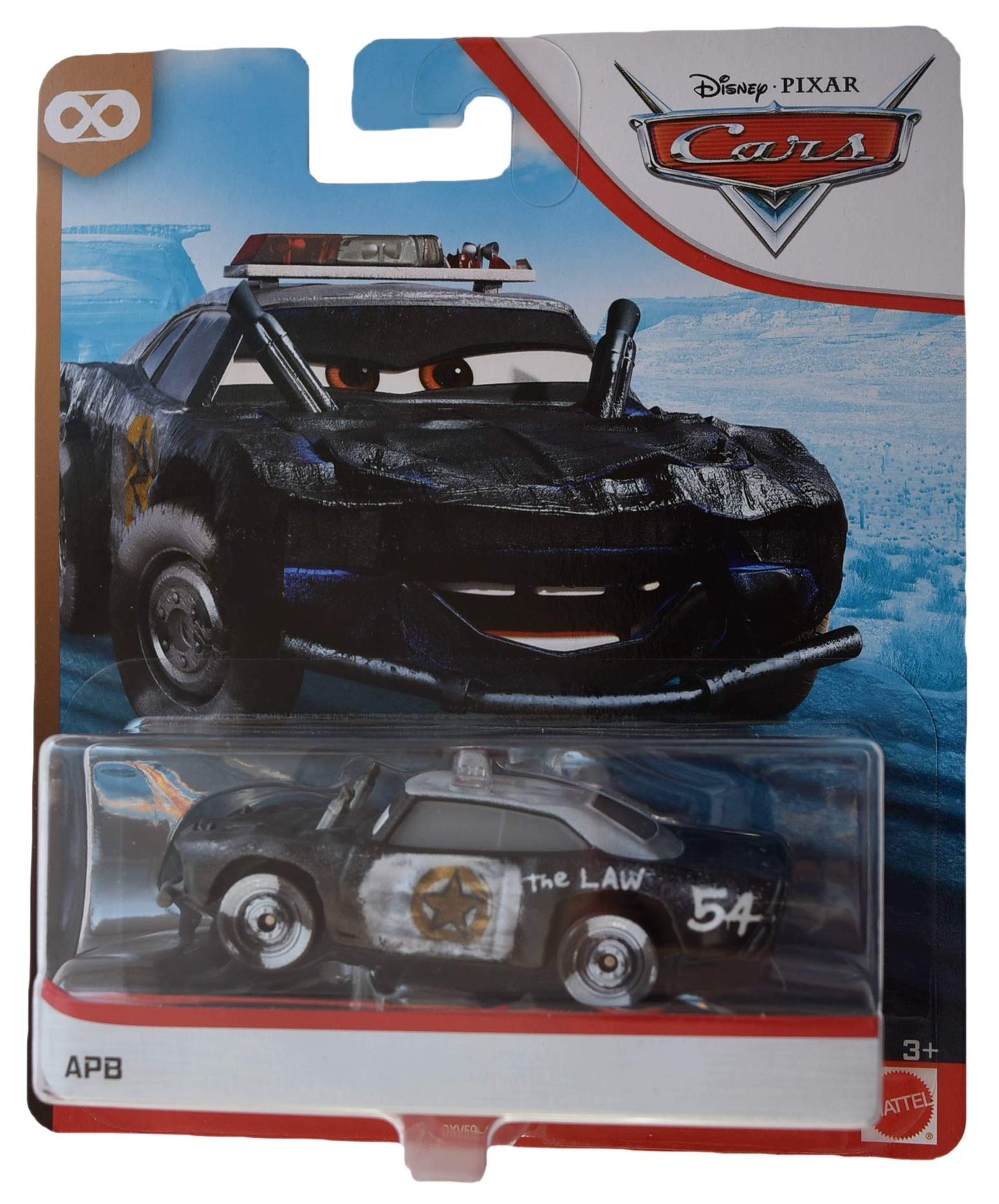 Pixar Disney Cars 1:55 Scale Thunder Hollow APB, Black/White
