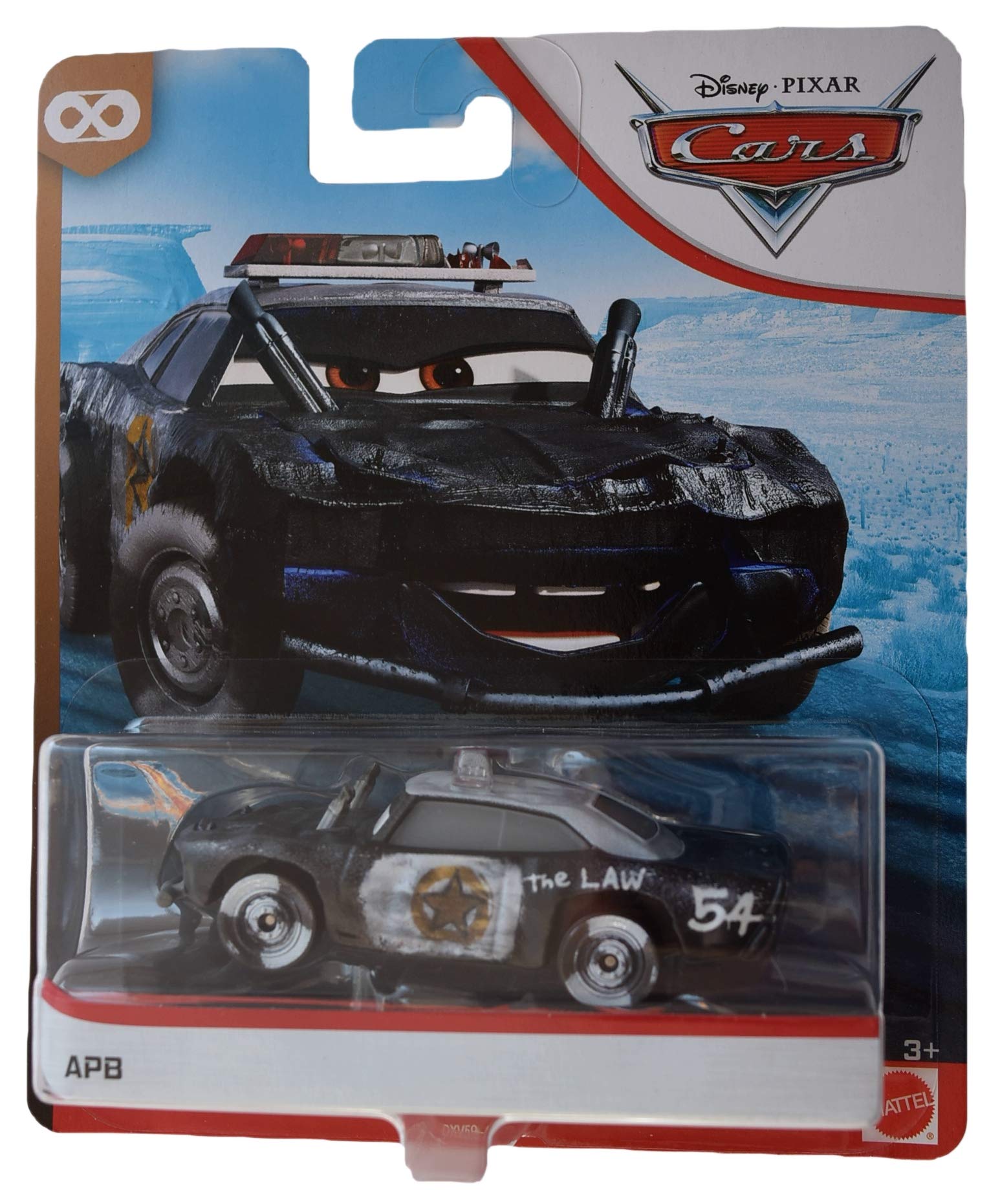 Pixar Disney Cars 1:55 Scale Thunder Hollow APB, Black/White