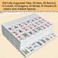 bestcool Mahjong Tile Set, American Mahjong Set with Floral Quilted Carrying Bag, 166 White Tiles, Includes Chips & Dice - Portable Travel Complete
