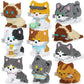 TENYEAH 10 Packs Mini Building Blocks Cats Set, Cat Building Kit Party Favors Toy, Interlocking Bricks, DIY Animal Figure Creative Birthday Gifts
