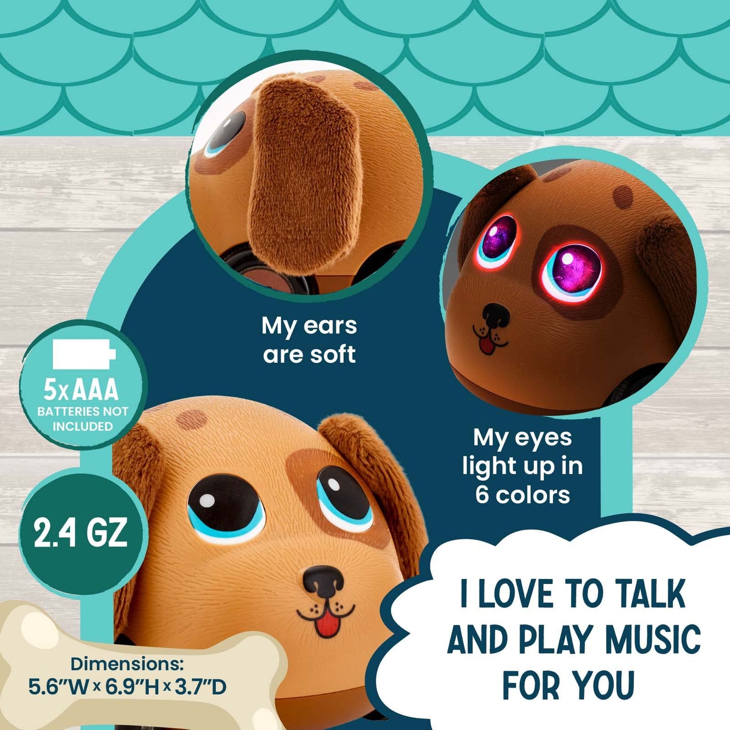 Flybar Poko Petz, Remote Control Car for Toddlers Dog Toys - 2.4GH for Boys and Girls, Light Up, Singing, Talking Toy, Preschool, Best Birthday