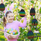 Koogel Easter Egg Scratch Art Set, 36 PCS Rainbow Scratch Art Mini Notes with Colorful Ribbon and Wooden Stick Crafts for Kids Party Favor Easter