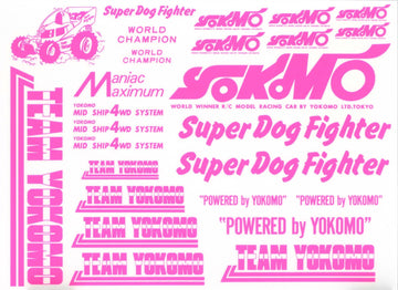 Yokomo ZCD4PI Super Dog Fighter Decal Set (Pink)
