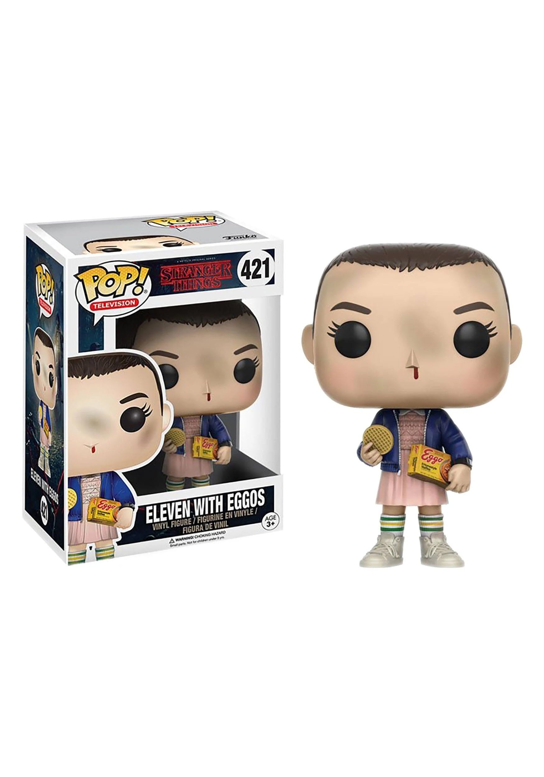 POP Eleven with Eggos: Funko x Stranger Things Vinyl Figure with Free Protector!