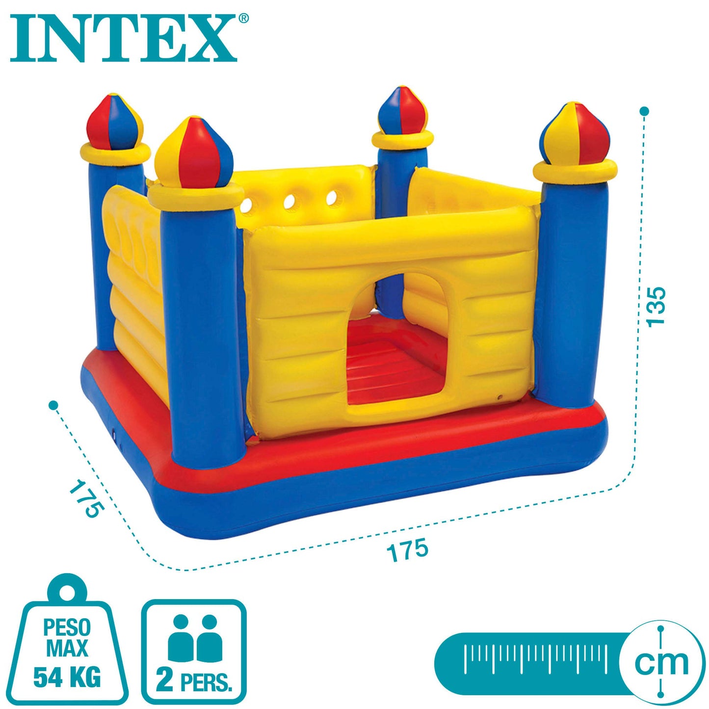 INTEX Jump-O-Lene Inflatable Bouncy Castle for Kids Ages 3-6