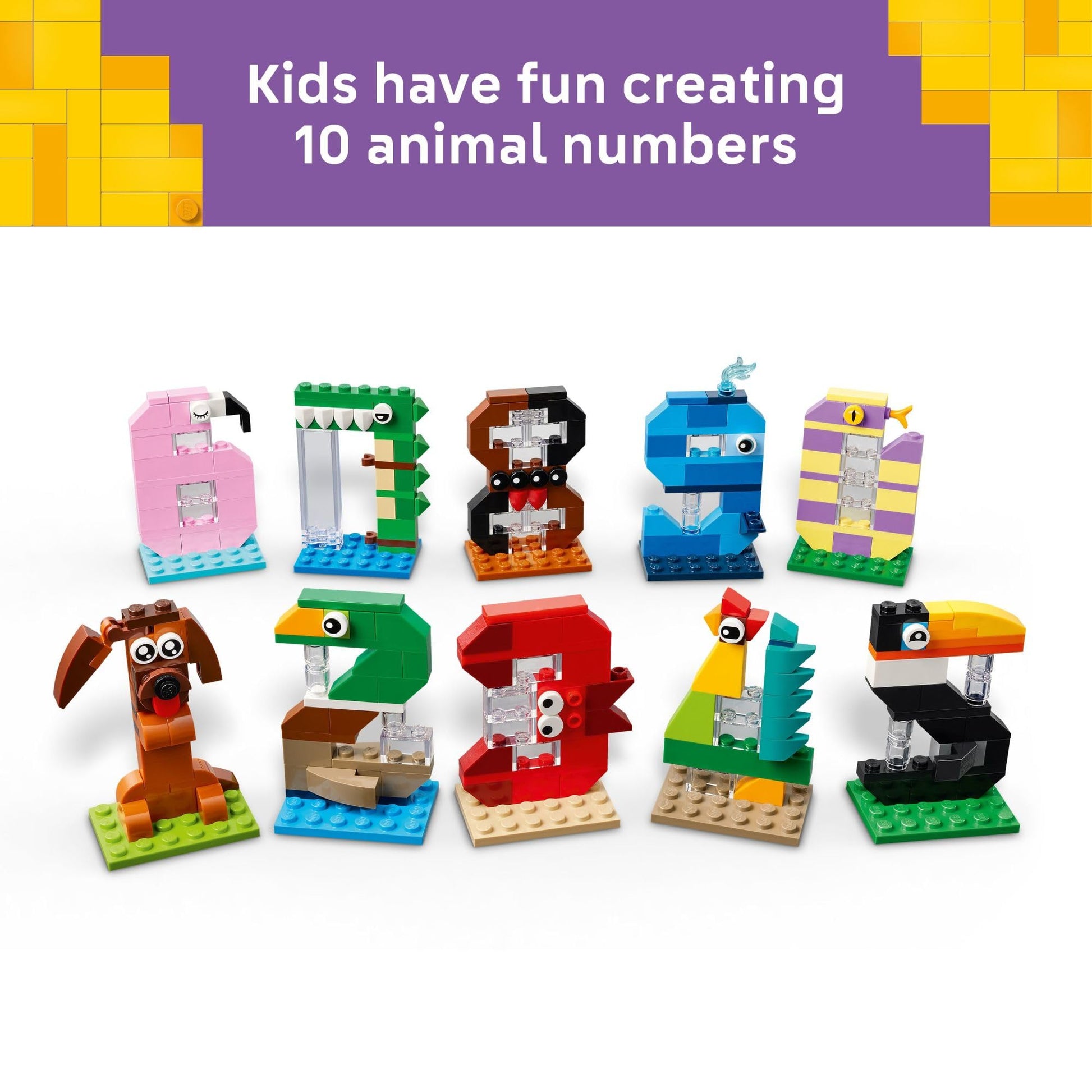 LEGO Birthday Numbers - Educational & Counting Building Toy for Boys & Girls, Ages 6+ - Birthday Decoration for Kids - Fun Gift Idea - 40807