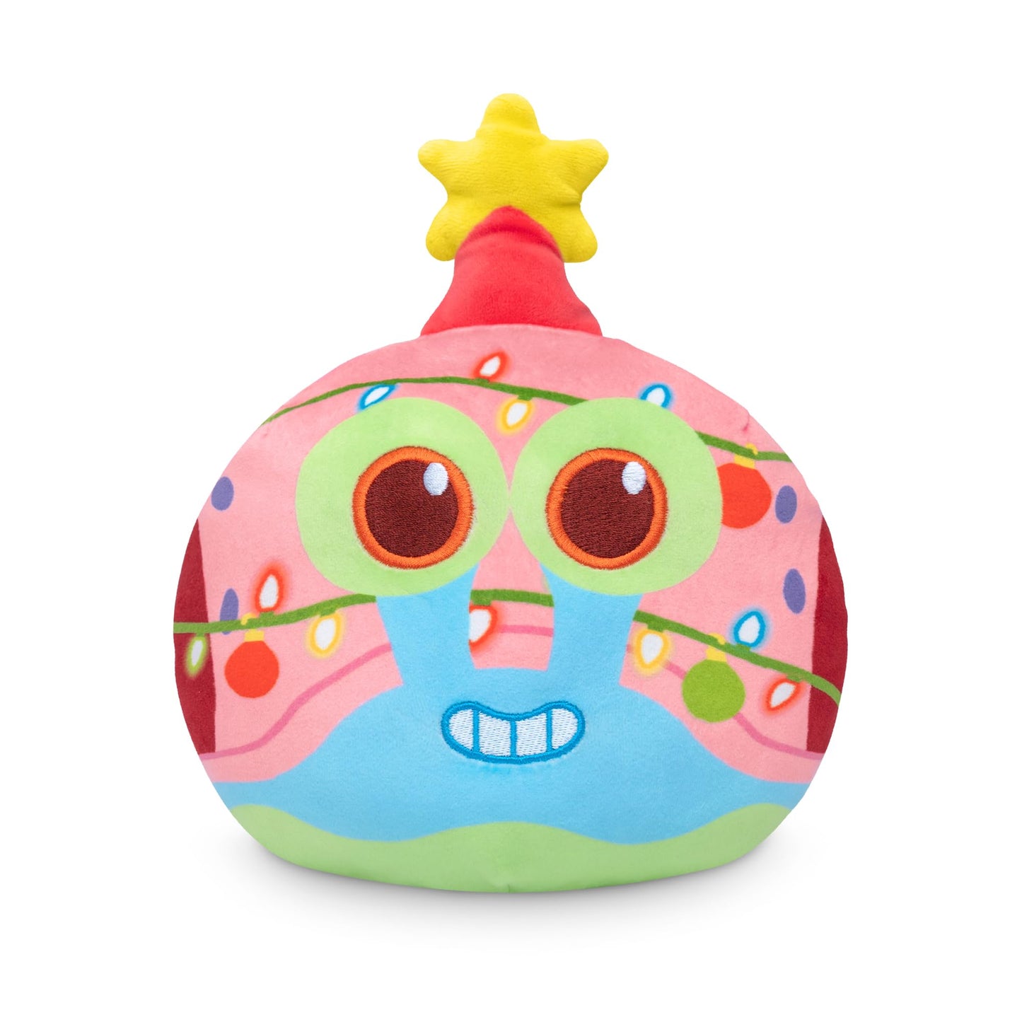 TeeTurtle Reversible Spongebob Squarepants Holiday Gary 6 -Inch Cupcake Two-Sided Flip Plush Toy with Embroidered Details - Cute Mini Collectible