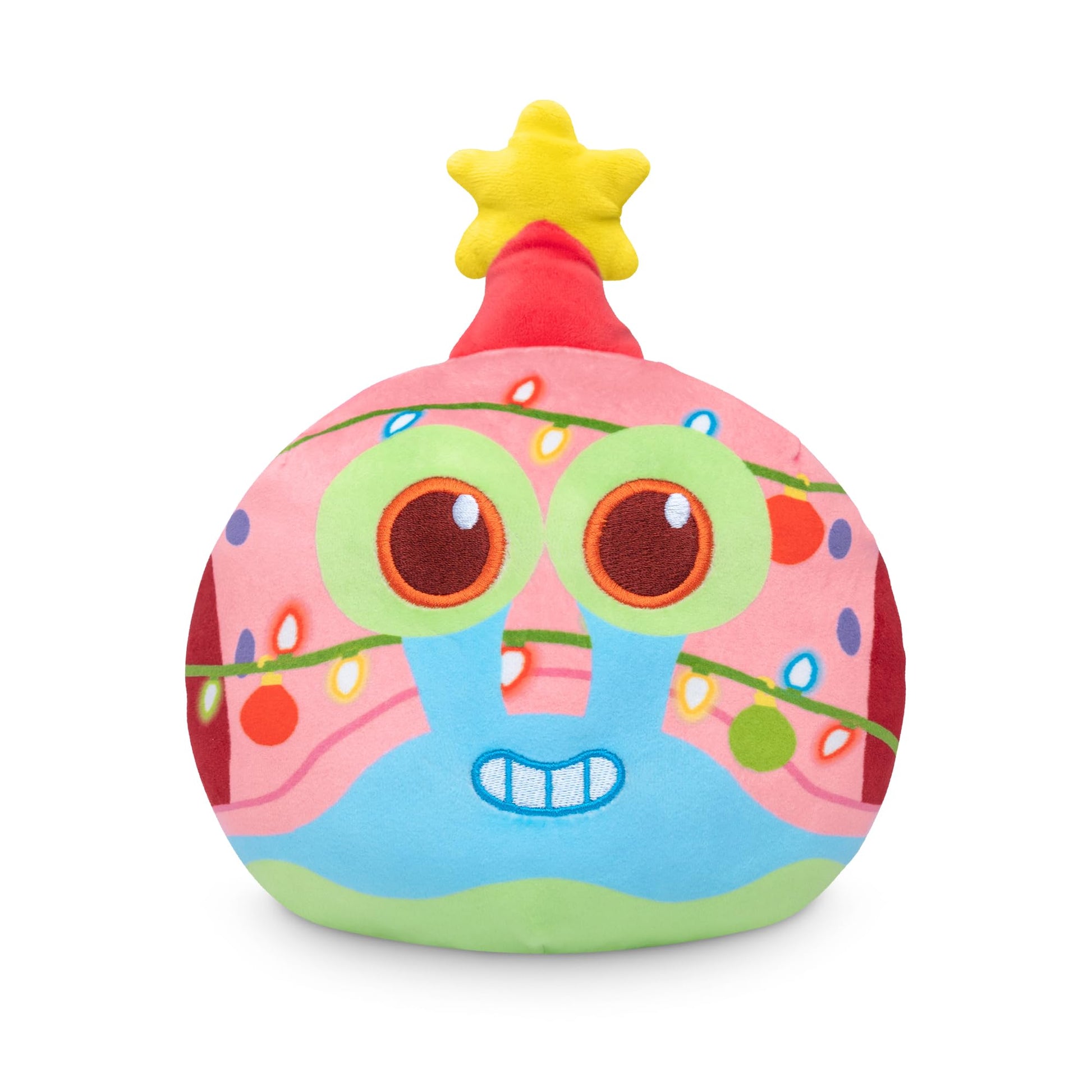 TeeTurtle Reversible Spongebob Squarepants Holiday Gary 6 -Inch Cupcake Two-Sided Flip Plush Toy with Embroidered Details - Cute Mini Collectible