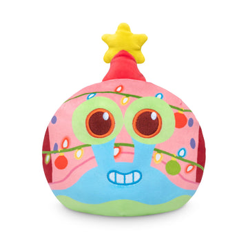 TeeTurtle Reversible Spongebob Squarepants Holiday Gary 6 -Inch Cupcake Two-Sided Flip Plush Toy with Embroidered Details - Cute Mini Collectible