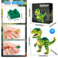 Aigidusansu Jurassic Dinosaur Micro Building Blocks, 1457pcs Velociraptor Tyrannosaurus Rex DIY Mini Diamond Blocks Bricks Toy for Boys Age 8-12 14+