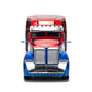 Jada Spider-Man Western Star 5700 XE Big Rig - Die-Cast Vehicle - 1:24 Scale, Opening Doors, Chrome Finishes, Rubber Tires - Hollywood Rides Marvel