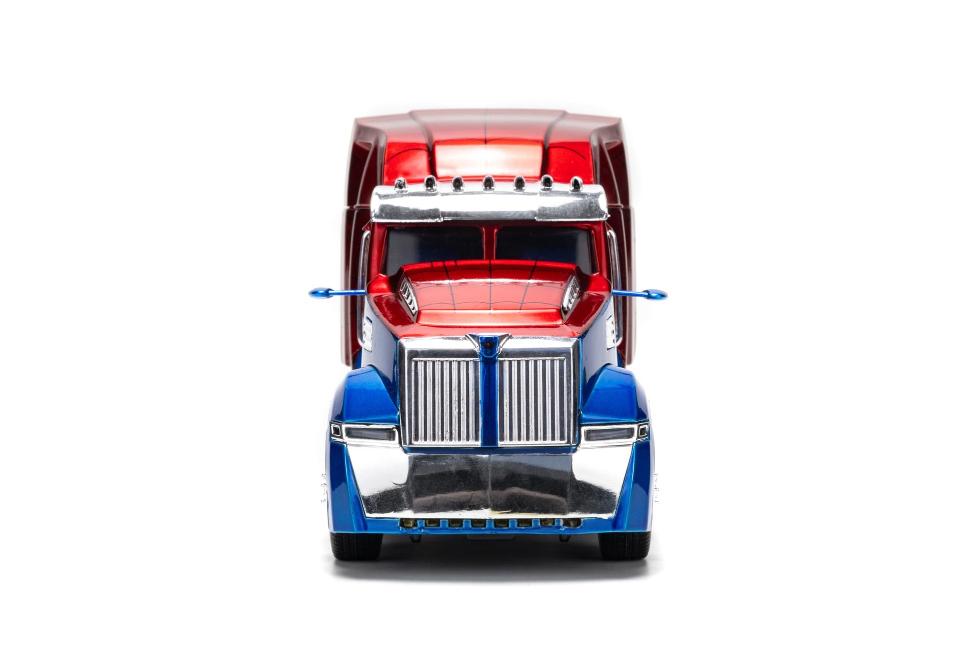 Jada Spider-Man Western Star 5700 XE Big Rig - Die-Cast Vehicle - 1:24 Scale, Opening Doors, Chrome Finishes, Rubber Tires - Hollywood Rides Marvel