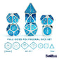 FanRoll Tales of The Valiant Metal Dice Set, Silver with Light Blue Enamel, Set of 7