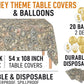 Oojami 4 Pack Dollar Bills Bling Bling Big Bucks Money Theme Table Cover Tablecloth Includes 20 Balloons Ideal for Birthday Decorations Party Supplies