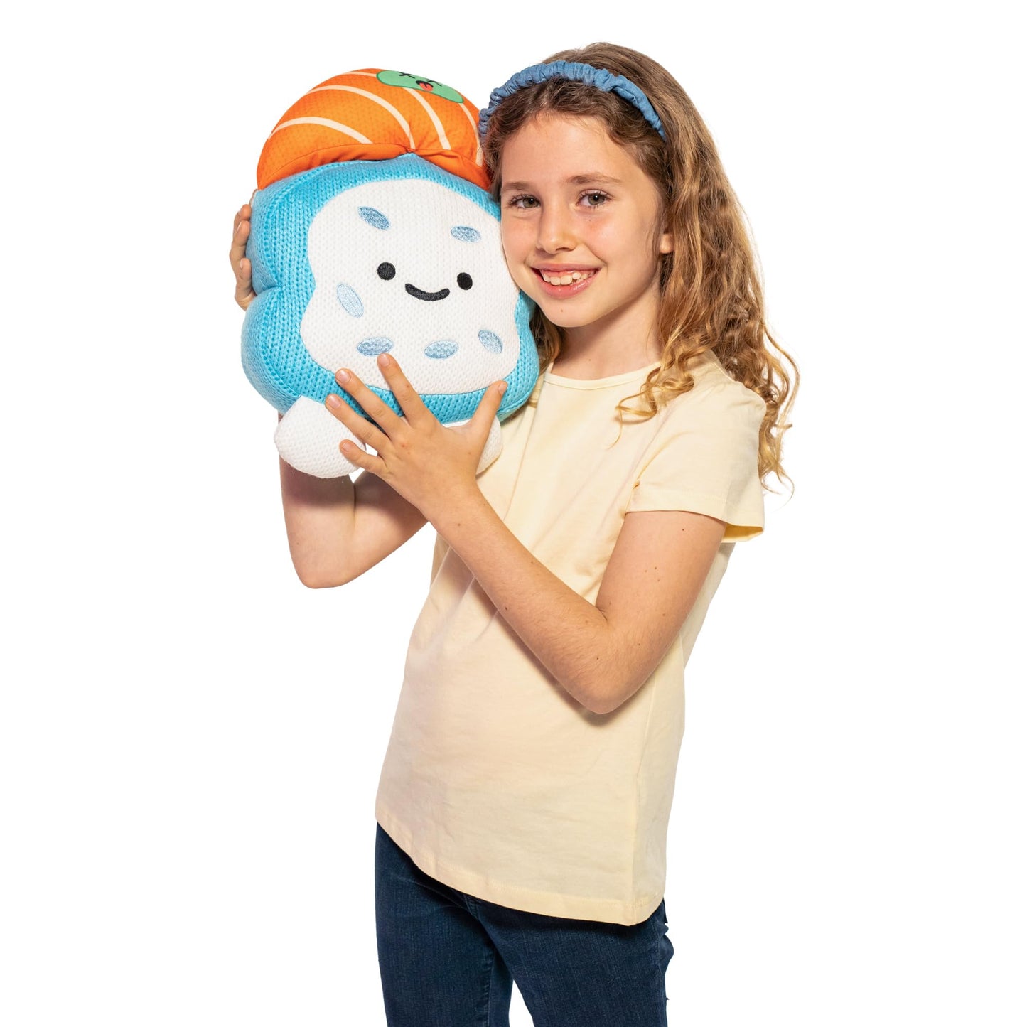 Ami Amis™ Jumbo Suzshi - Soft Crochet Sushi Plush, Extra Cuddly 10" Collectible, Cute Knit Toy for Sushi Lovers & Plush Fans