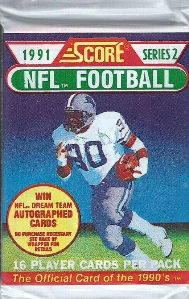 SCORE NFL 1991 Football Player Cards : Series 2 : Trading Cards : 16 Cards Per Pack : The Official Card of The 1990's
