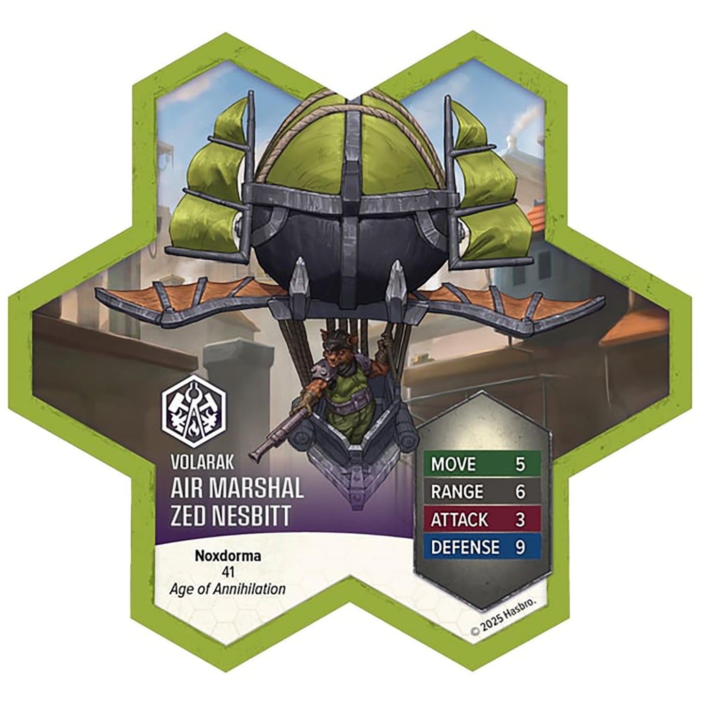 Renegade Game Studios Heroscape Age of Annihilation Air Marshal Zed Nesbitt Army Expansion Miniature