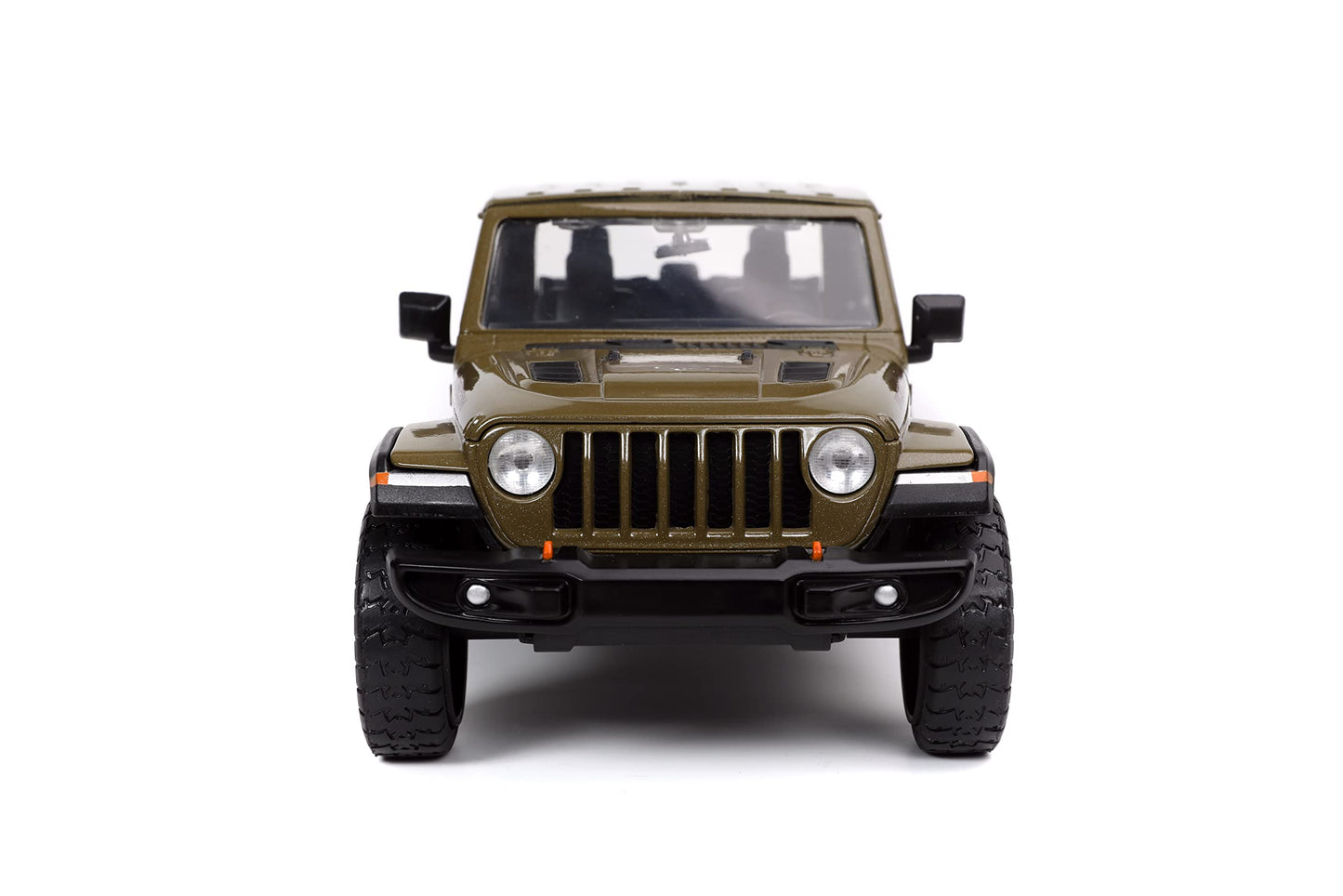 Jada Just Trucks 1:24 2020 Jeep Gladiator Die-cast Car Brown with Tire Rack, Toys for Kids and Adults