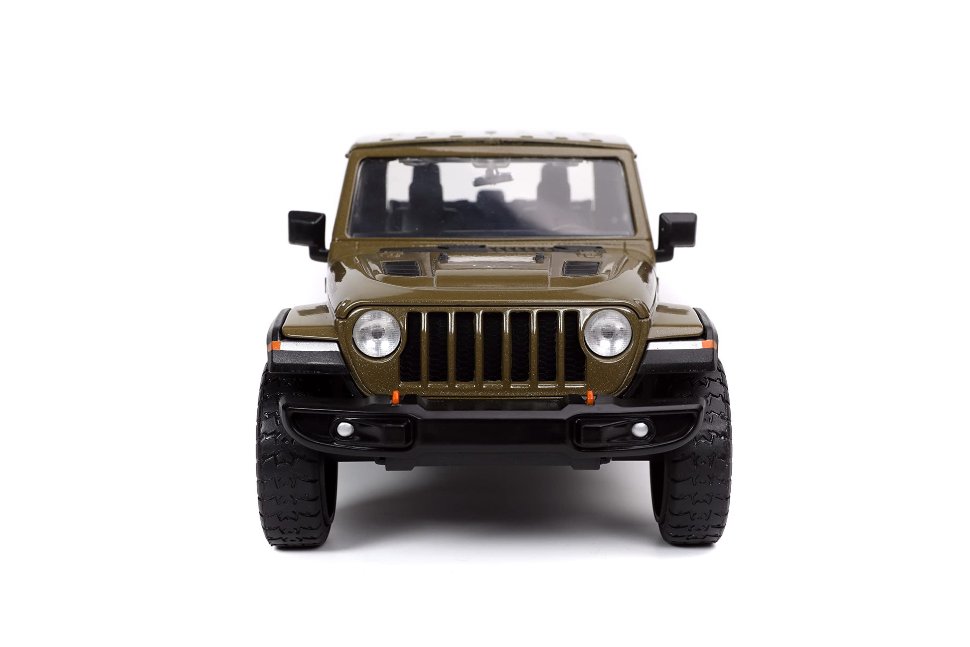 Jada Just Trucks 1:24 2020 Jeep Gladiator Die-cast Car Brown with Tire Rack, Toys for Kids and Adults