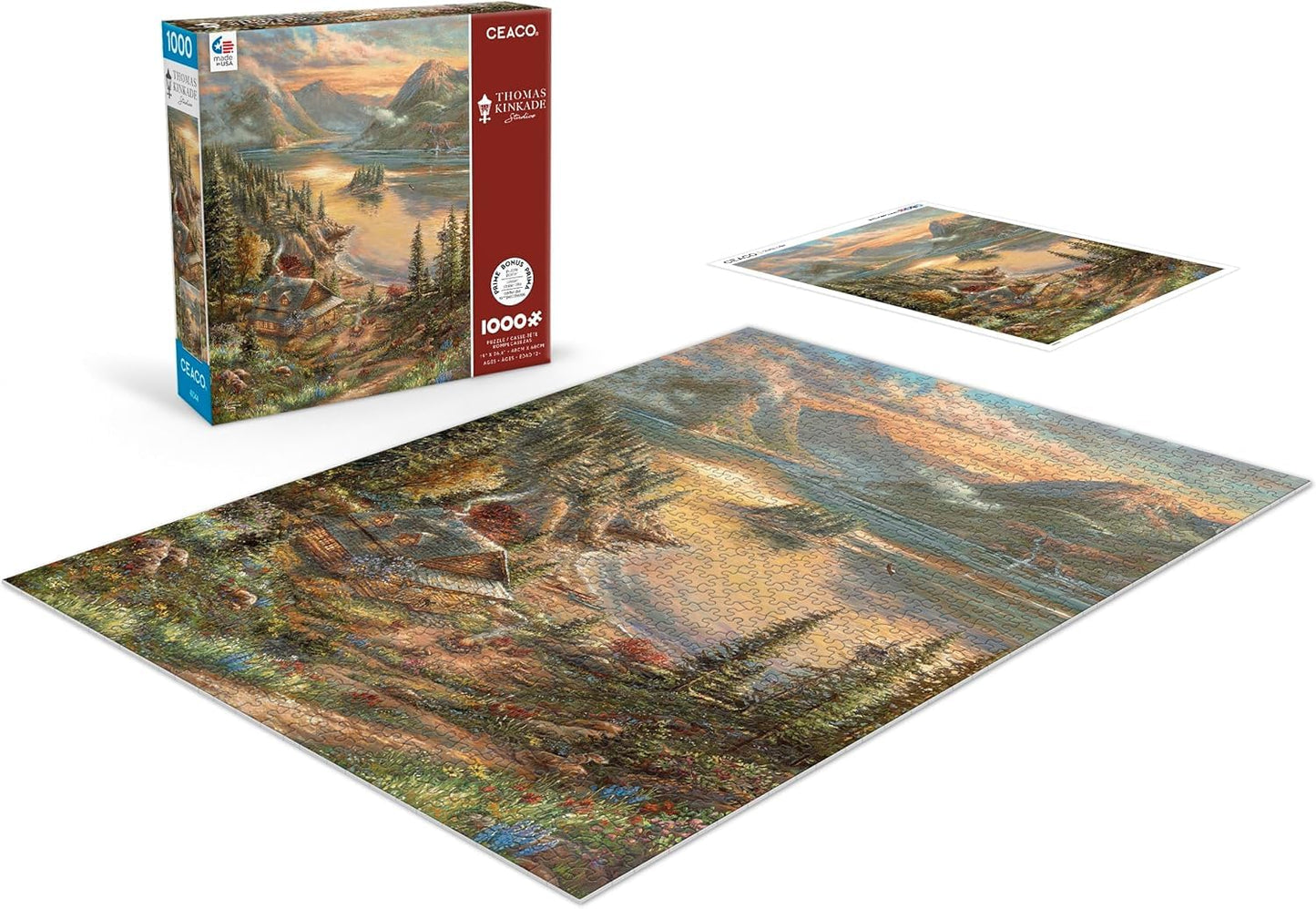 Ceaco - Thomas Kinkade Lakeside Splendor - 1000 Piece Puzzle for Adults