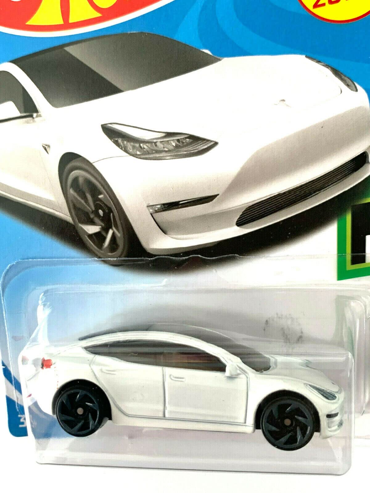 DieCast Hot Wheels Tesla Model 3, 174/250 [White] 2019 Green Speed 1/5