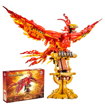 Magic Fire Phoenix Set Compatible with Lego, 938PCS Fire Phoenix Toy Collection Model for Adults, Christmas Birthday Gift for Kids Boys Girls