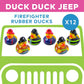 Fun Express Firefighter Rubber Duckies Fire Party Favors and Supplies (Set of 12 Ducks)