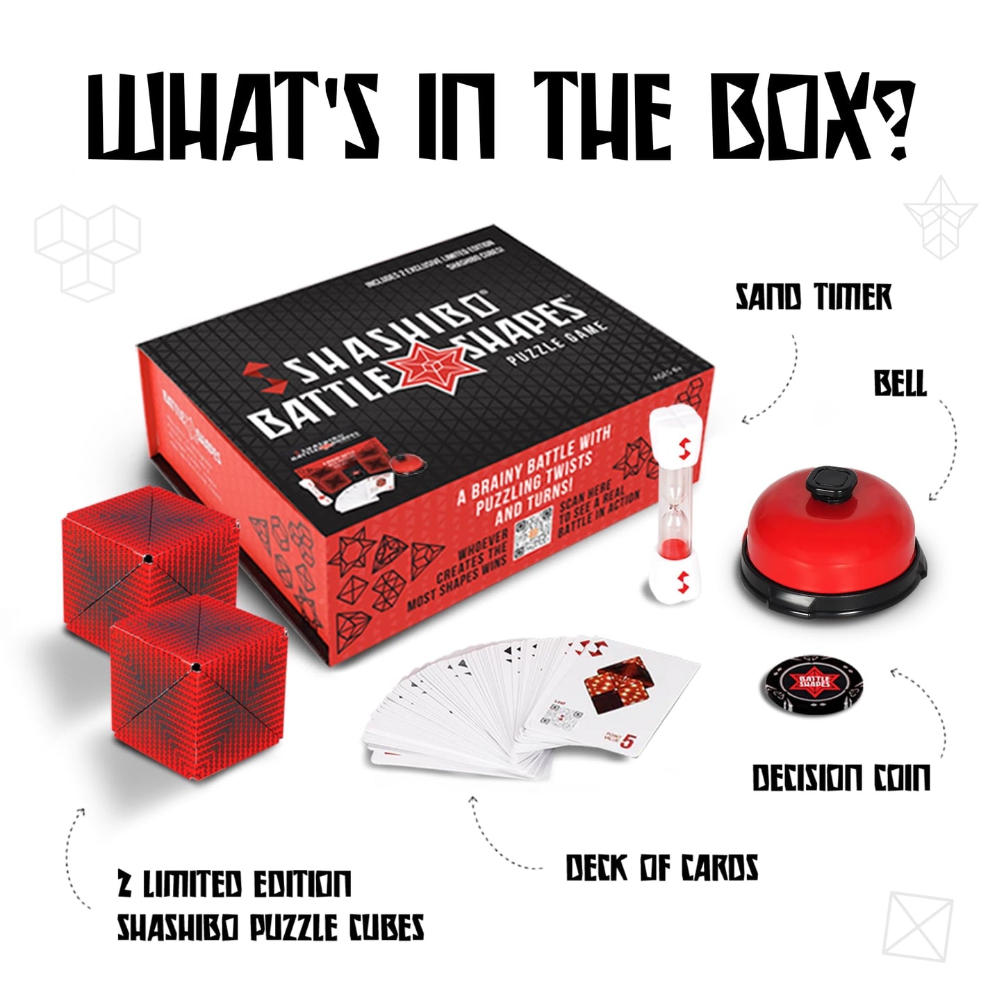 Shashibo Battle Shapes Magnetizing Puzzle Game - Play Solo or with a Friend - Challenging Shape Shifting Box Game for Adults & Kids Ages 8+