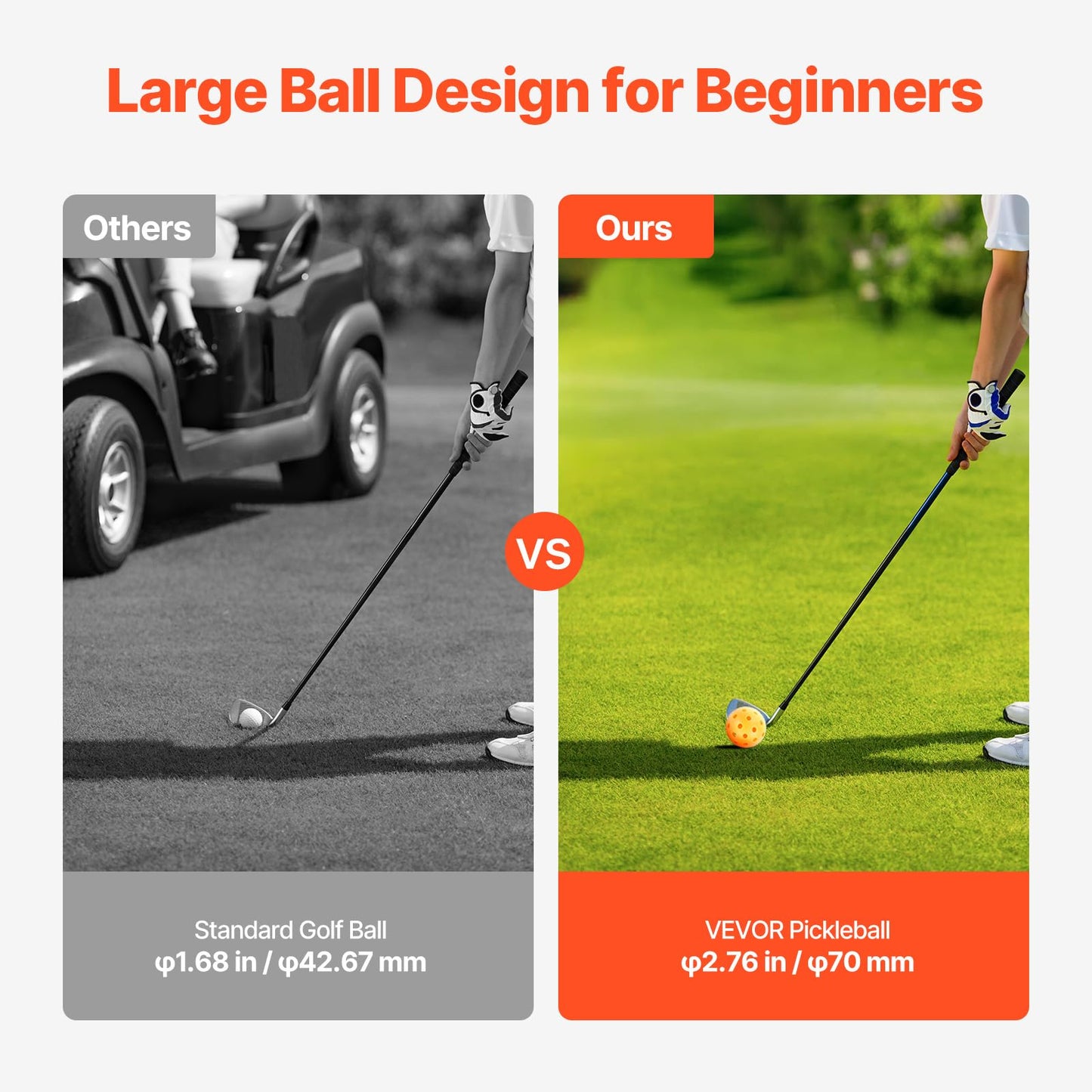 VEVOR Backyard Golf Game, 3 Hole Golf Course, Golf Game Practice Games, Golf Chipping Game for Family, Adults and Kids, Portable Outdoor Yard Golf